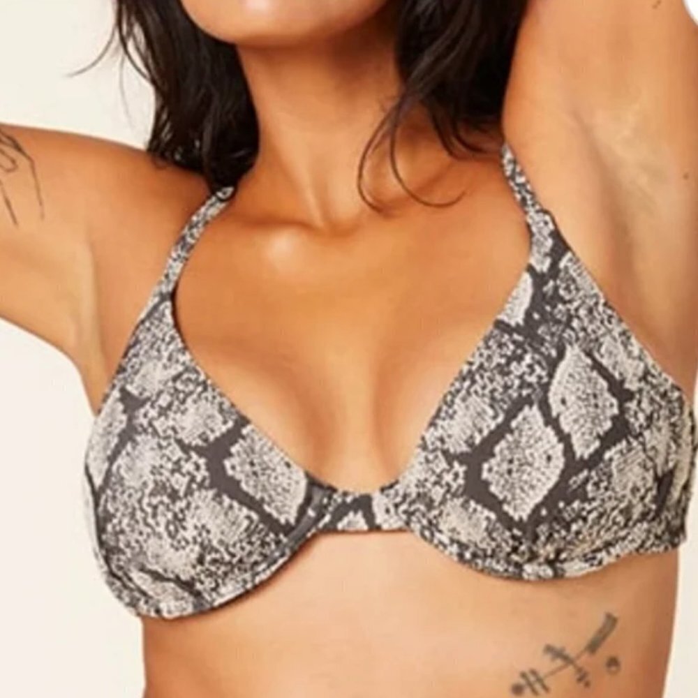 Andie Swim The Sicily Top in Snakeskin NWT size medium